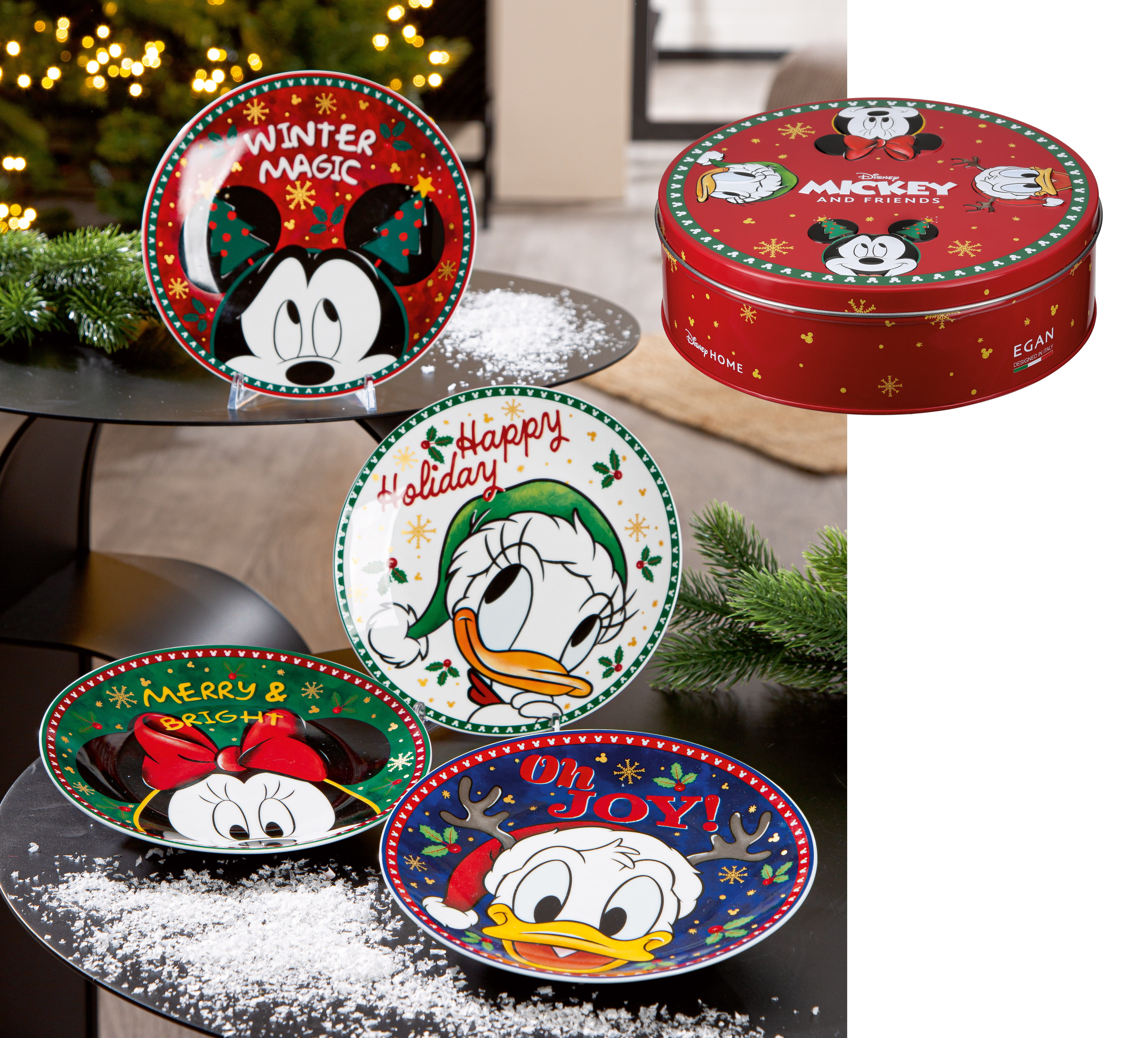 Gilde Disney Geschenkset 4 Teller in Dose - Winter Magic 