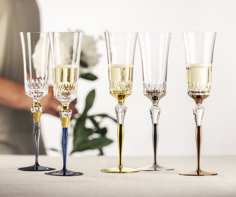 Eisch Glas Champagner Exklusiv Champagnerglas 596/76 Kupfer in Geschenkröhre