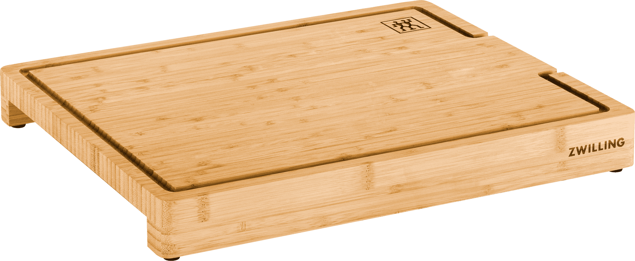 Zwilling BBQ+ Schneidbrett Bambus - Auffangschale Edelstahl - 39 x 30 cm