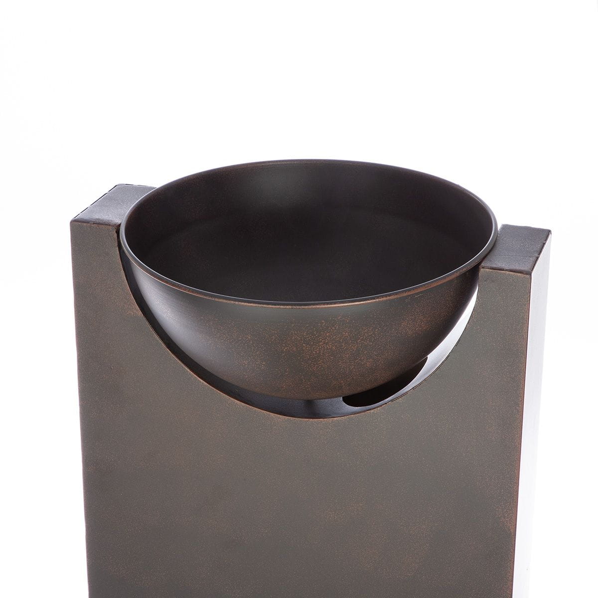 Gilde Metall Schalenständer flach "Lieblingsplatz", braun - 115 cm