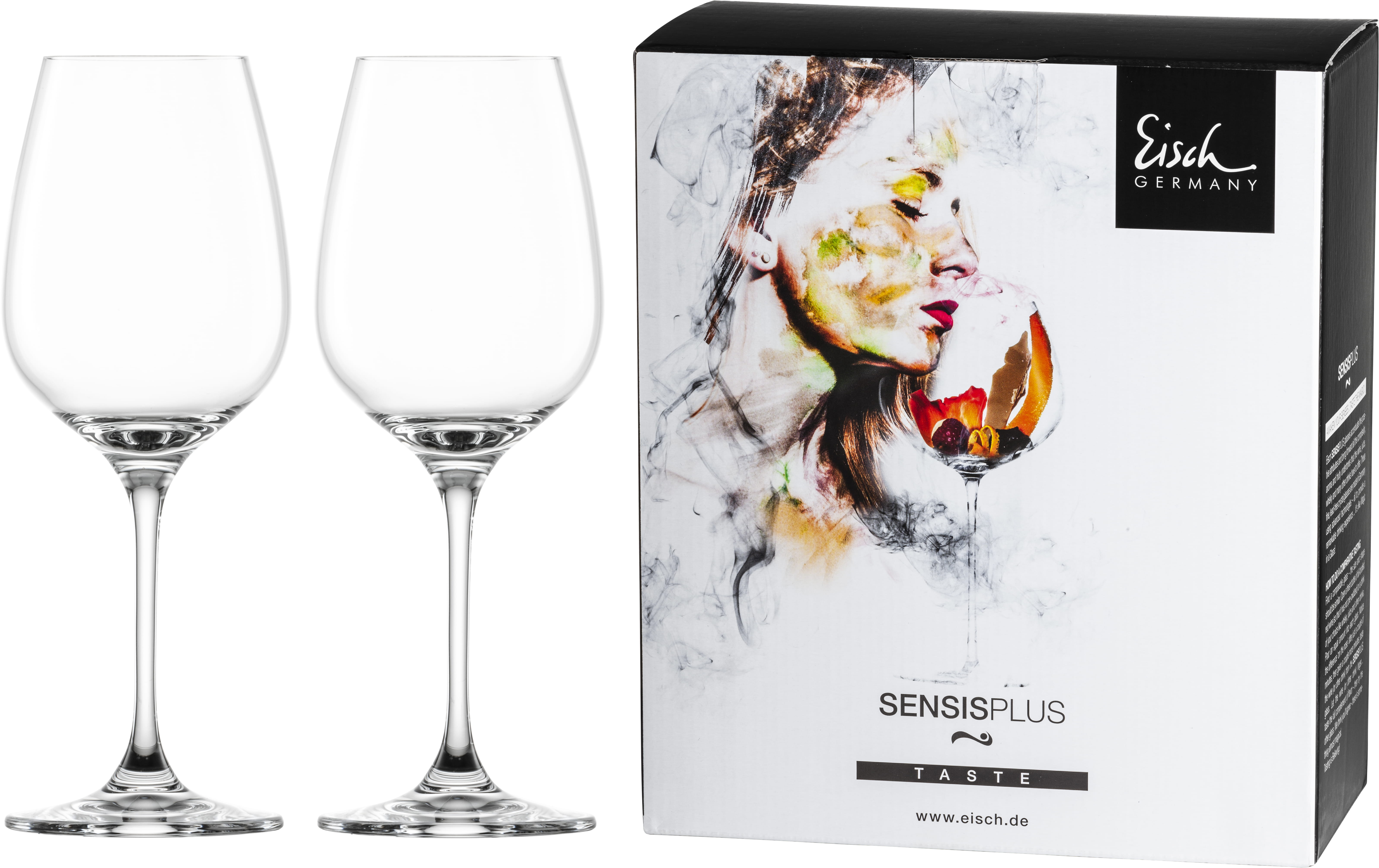 Eisch Glas Superior Sensis plus Weissweinglas 500/3 - 2 Stk i.4 farb.Geschenkkart.