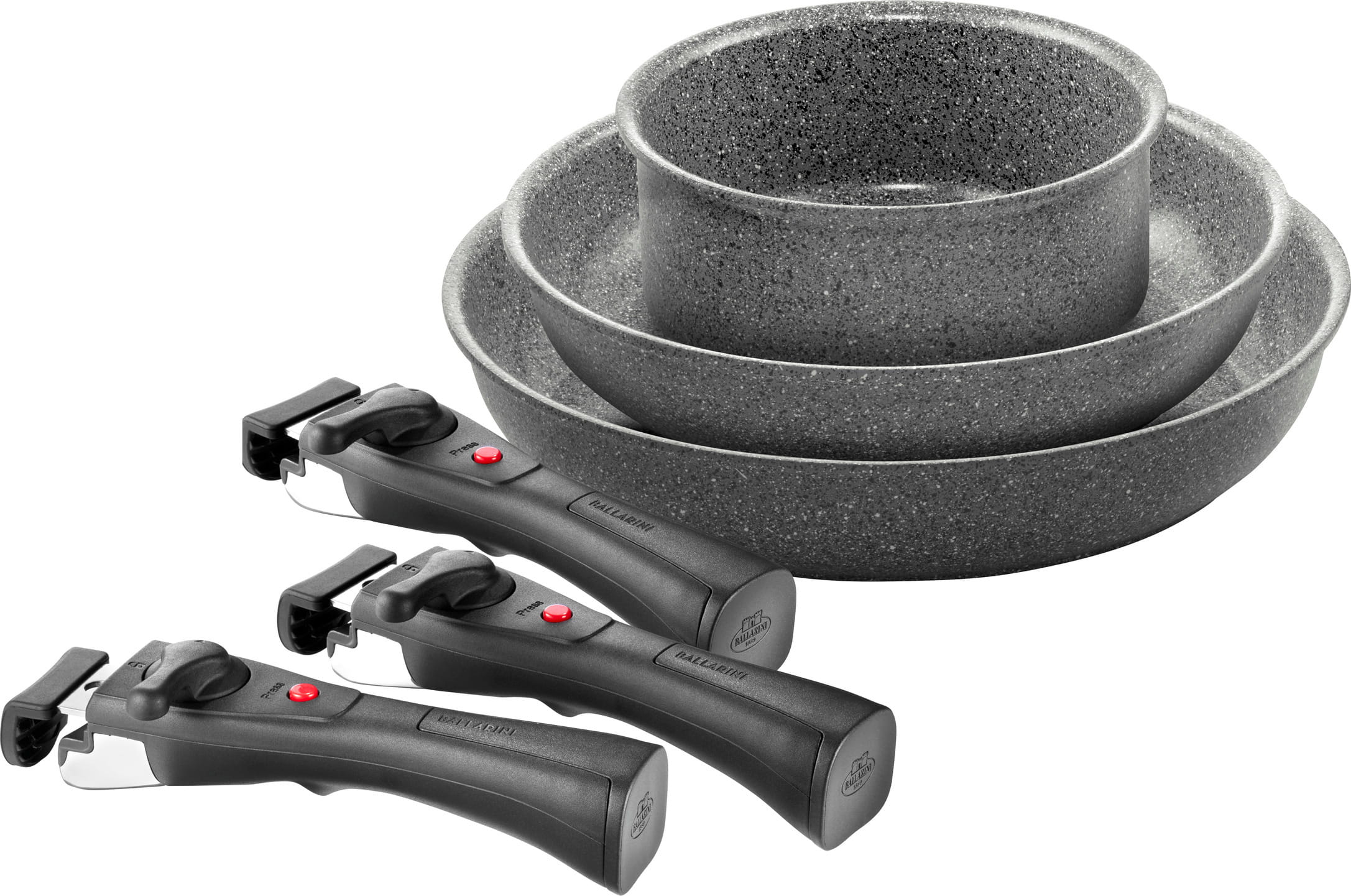 Ballarini Torre Bratpfannenset 6-tlg., rund, Aluminium, Keramische Beschichtung