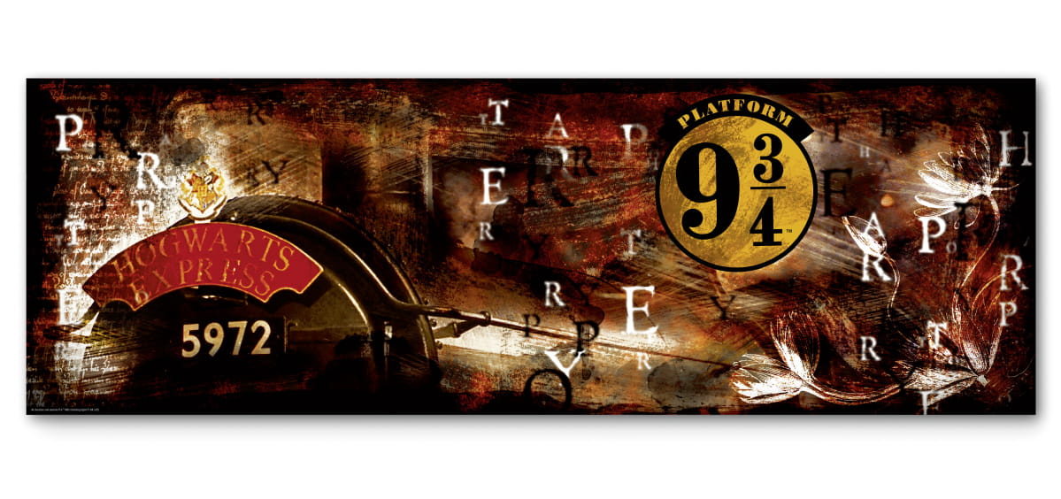 Gilde Harry Potter Bild, "Hogwarts Gleis 9 - 3/4" Leinwand, 150x50 cm