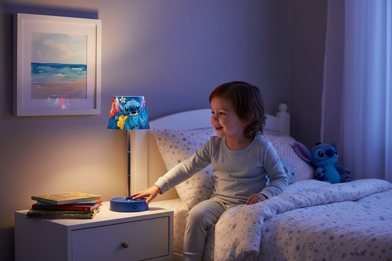 Gilde Disney Tischleuchte (LED) rund „Stitch“