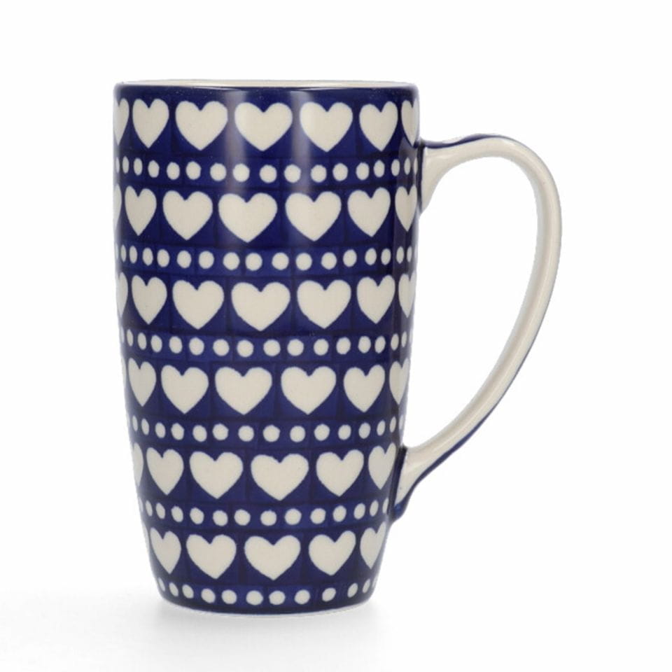 Bunzlau Castle Keramik Becher Coffee to Go 420 ml - Blue Valentine