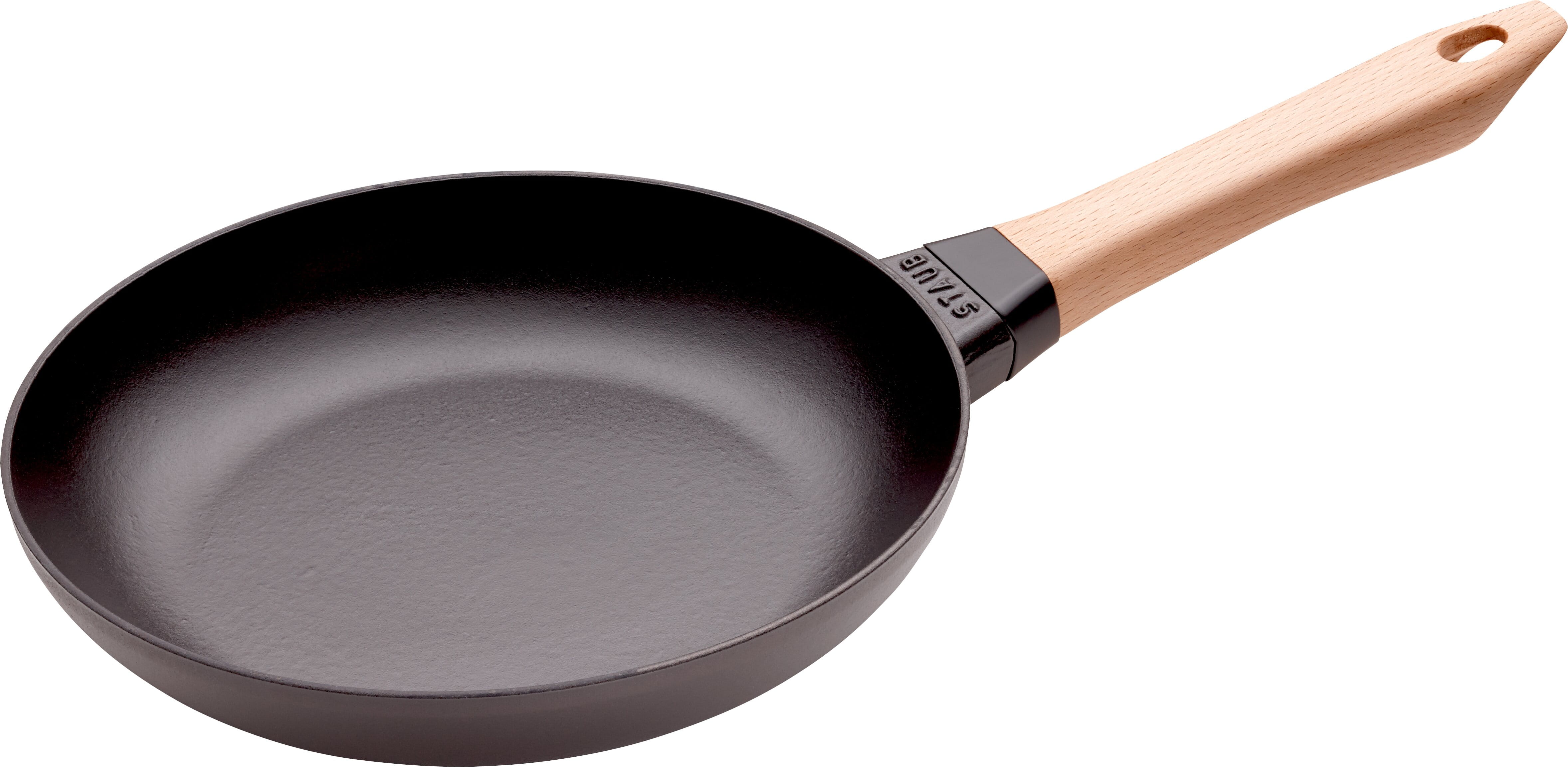 Staub Pans Bratpfanne mit Holzgriff 24cm, schwarz