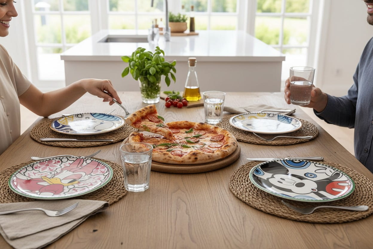 Gilde Disney Porzellan Pizzateller forever & ever - Ø 31 cm Lifestylefoto