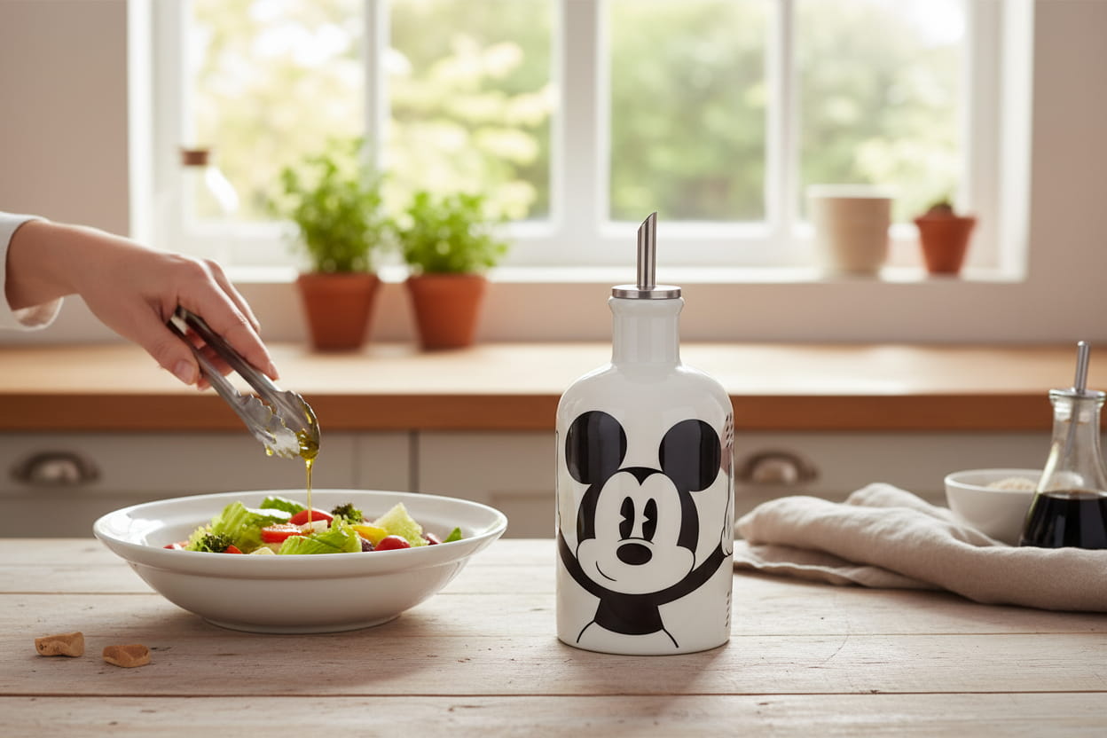 Gilde Disney Porzellan Essig- / Ölspender 430 ml "Mickey - Enjoy"