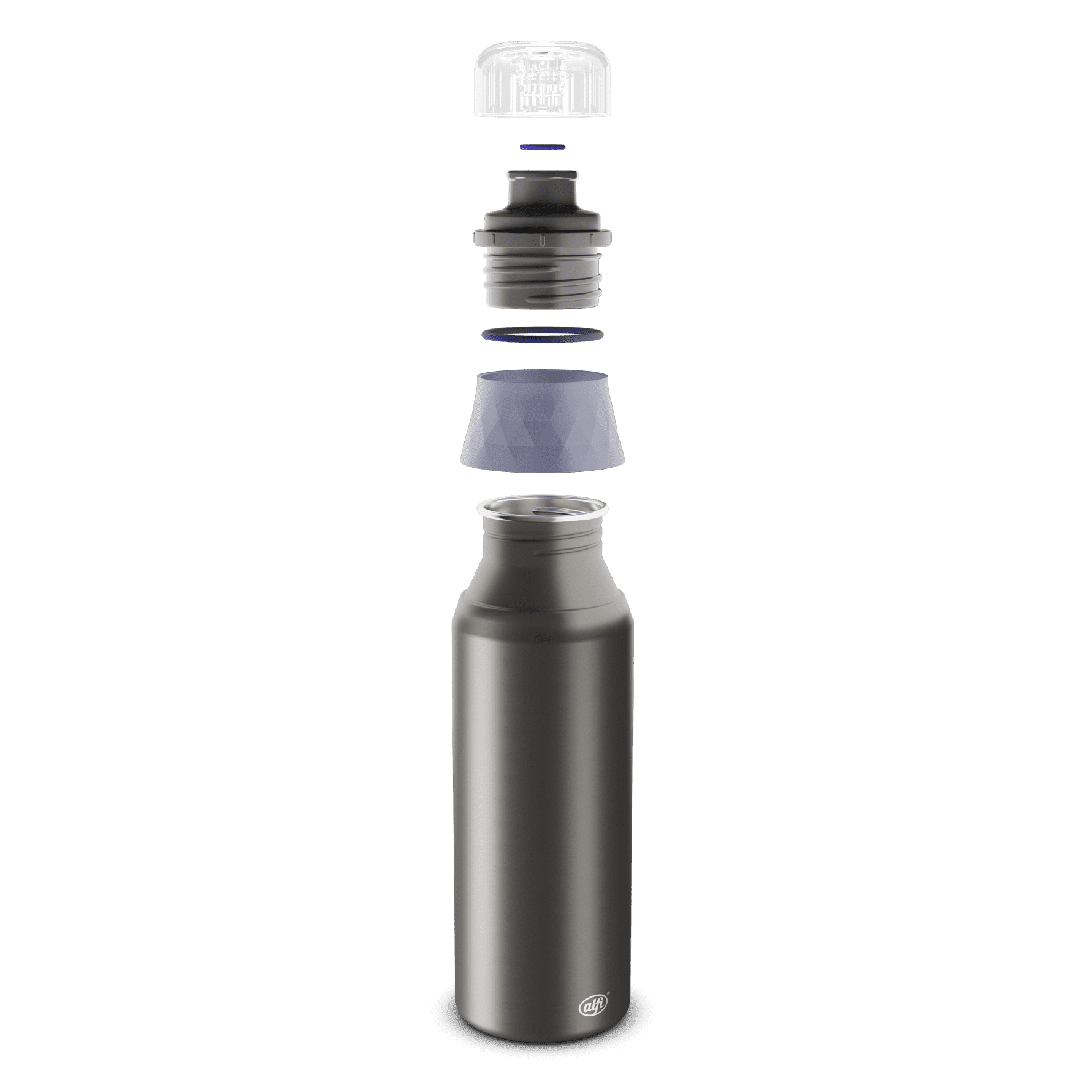 alfi Trinkflasche Endless Bottle FUSION cool grey/lavender 0,9 l