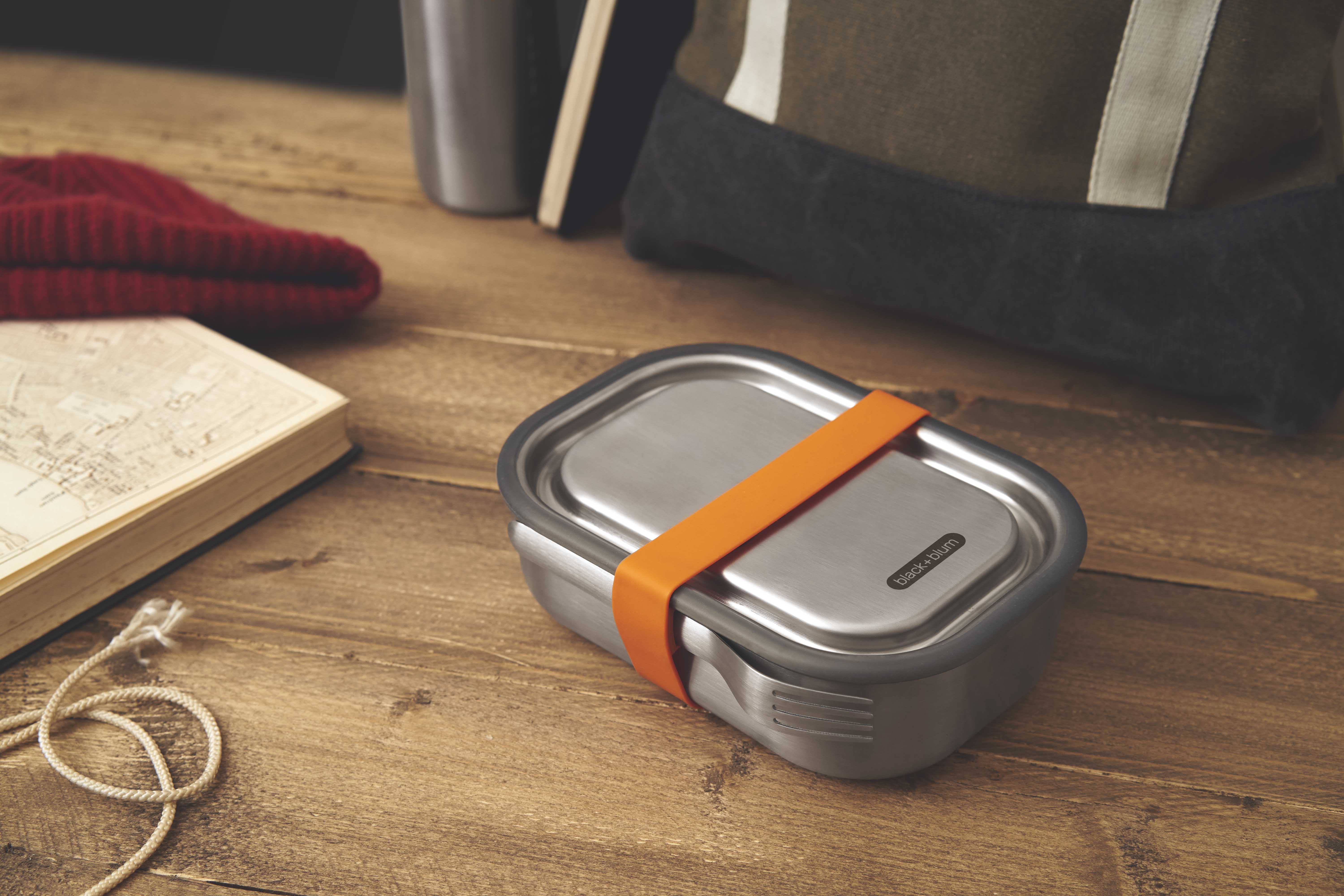 black+blum Edelstahl Lunchbox groß 1000 ml Orange