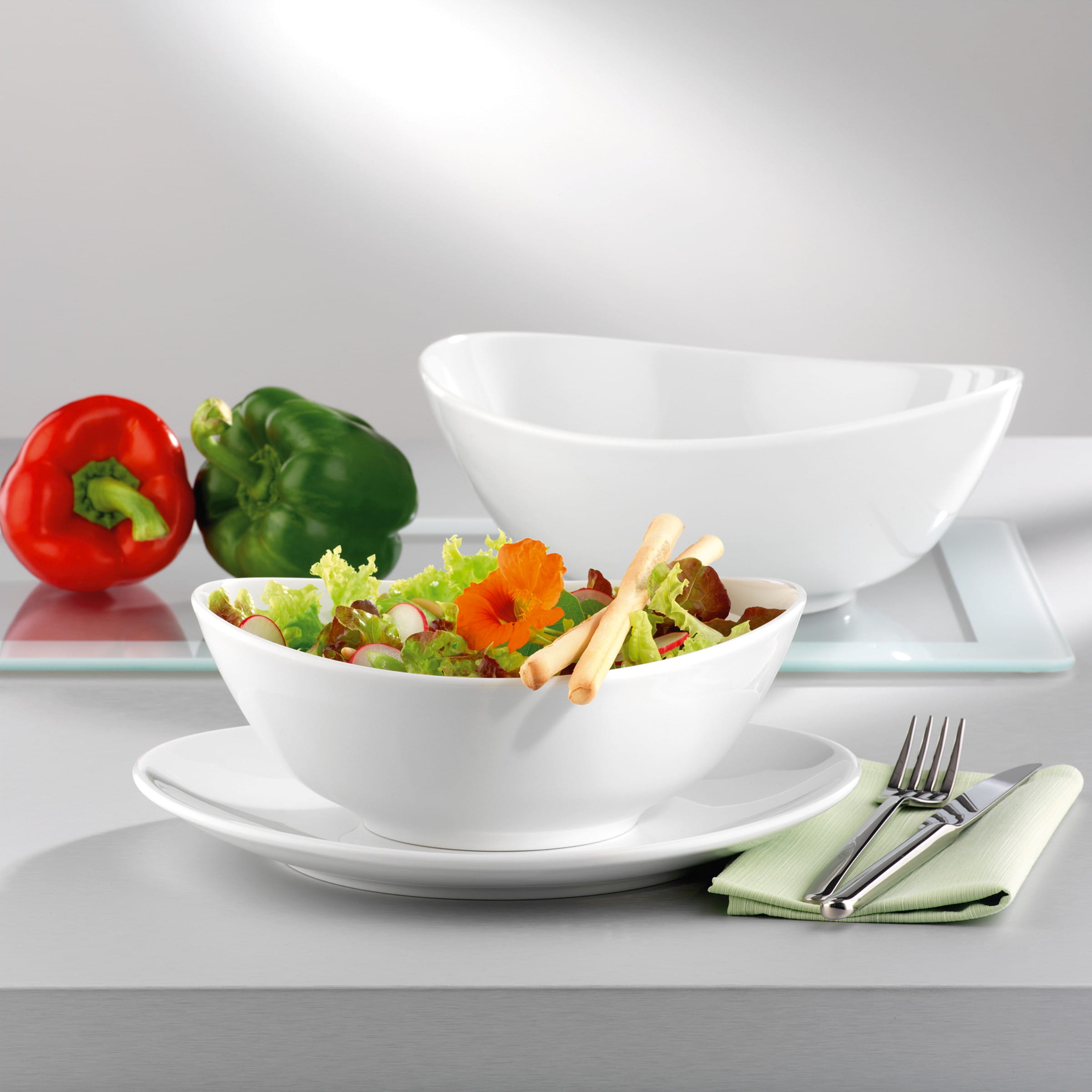 Seltmann Porzellan Modern Life Uni Bowl oval 5414 18,5 cm