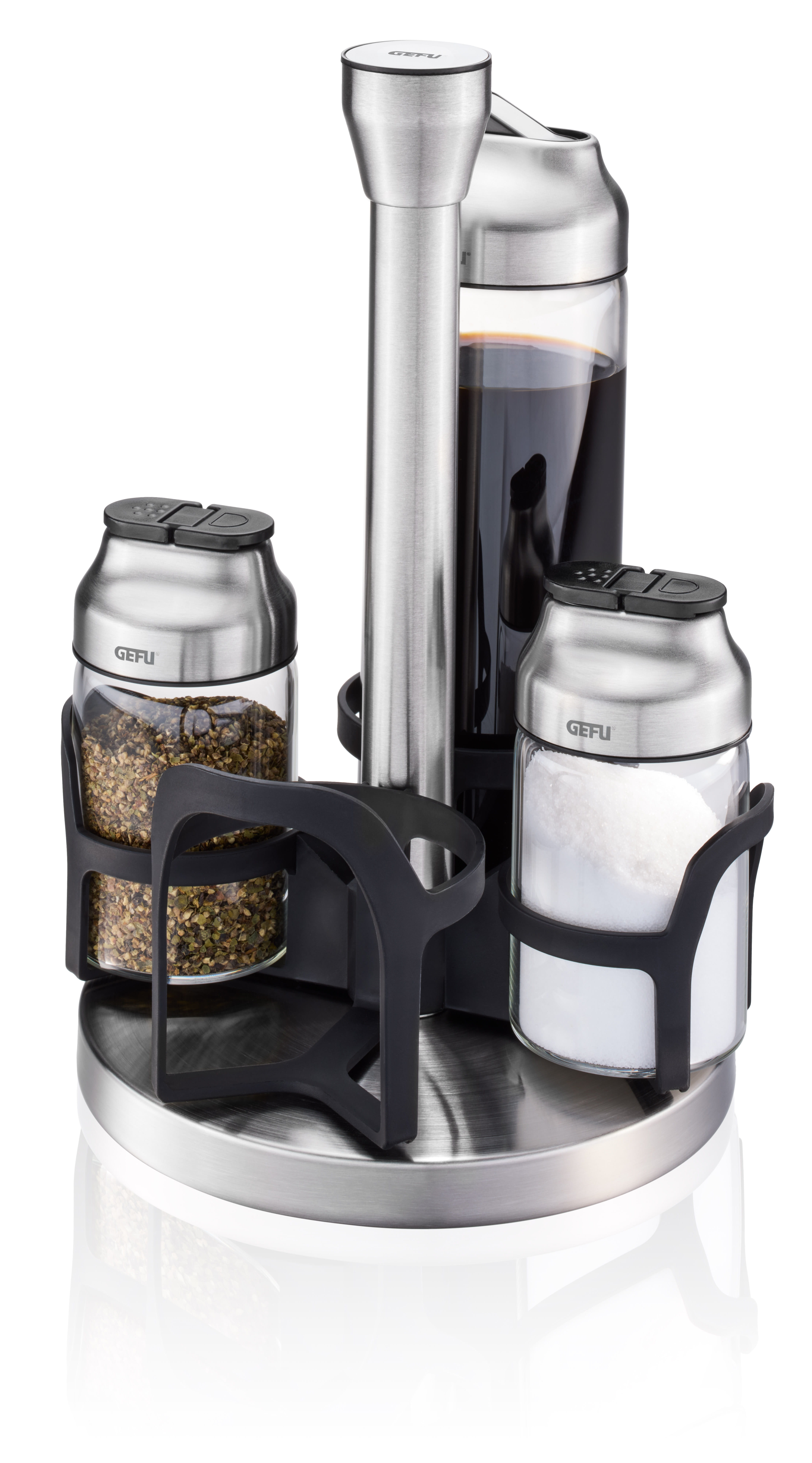 GEFU Essig-Öl und Gewürz Menage KIPPO, 5-teilig