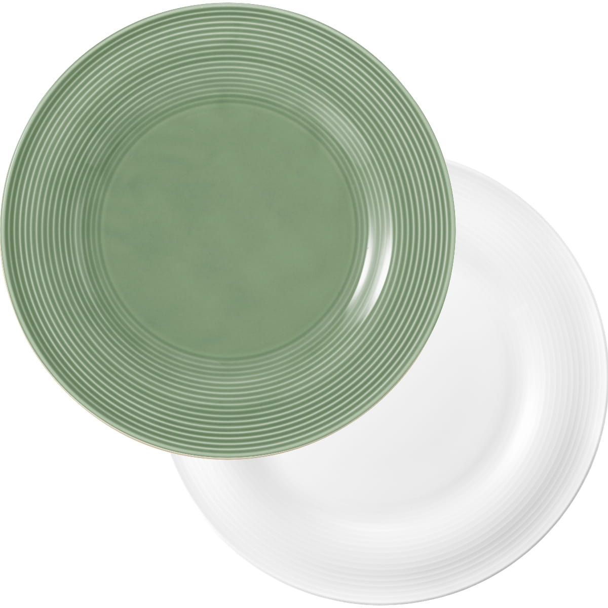 Seltmann Porzellan Beat Tafelservice 12-teilig, Weiss, Salbei