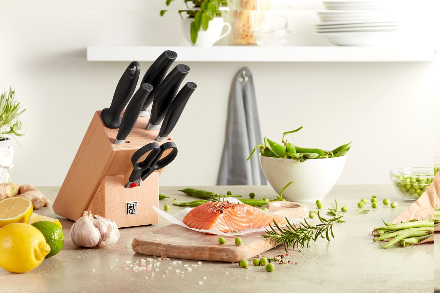 Zwilling Five Star Messerblockset 7-teilig, Buche, natur