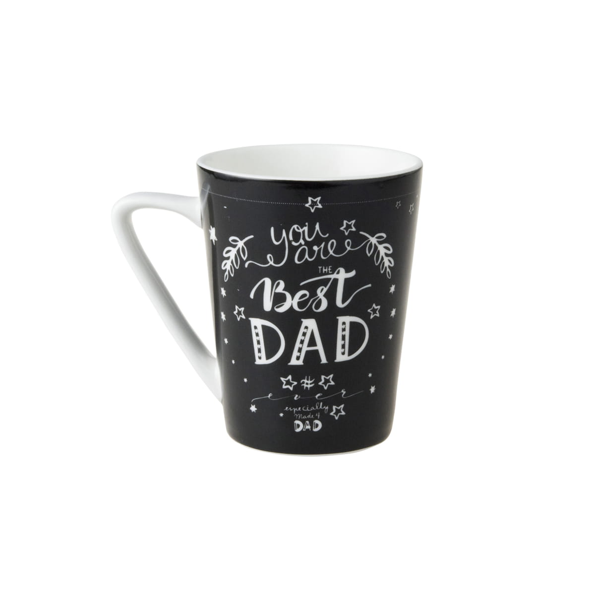 Dutch Rose Porzellan Black/White Becher 310 ml "Best Dad"