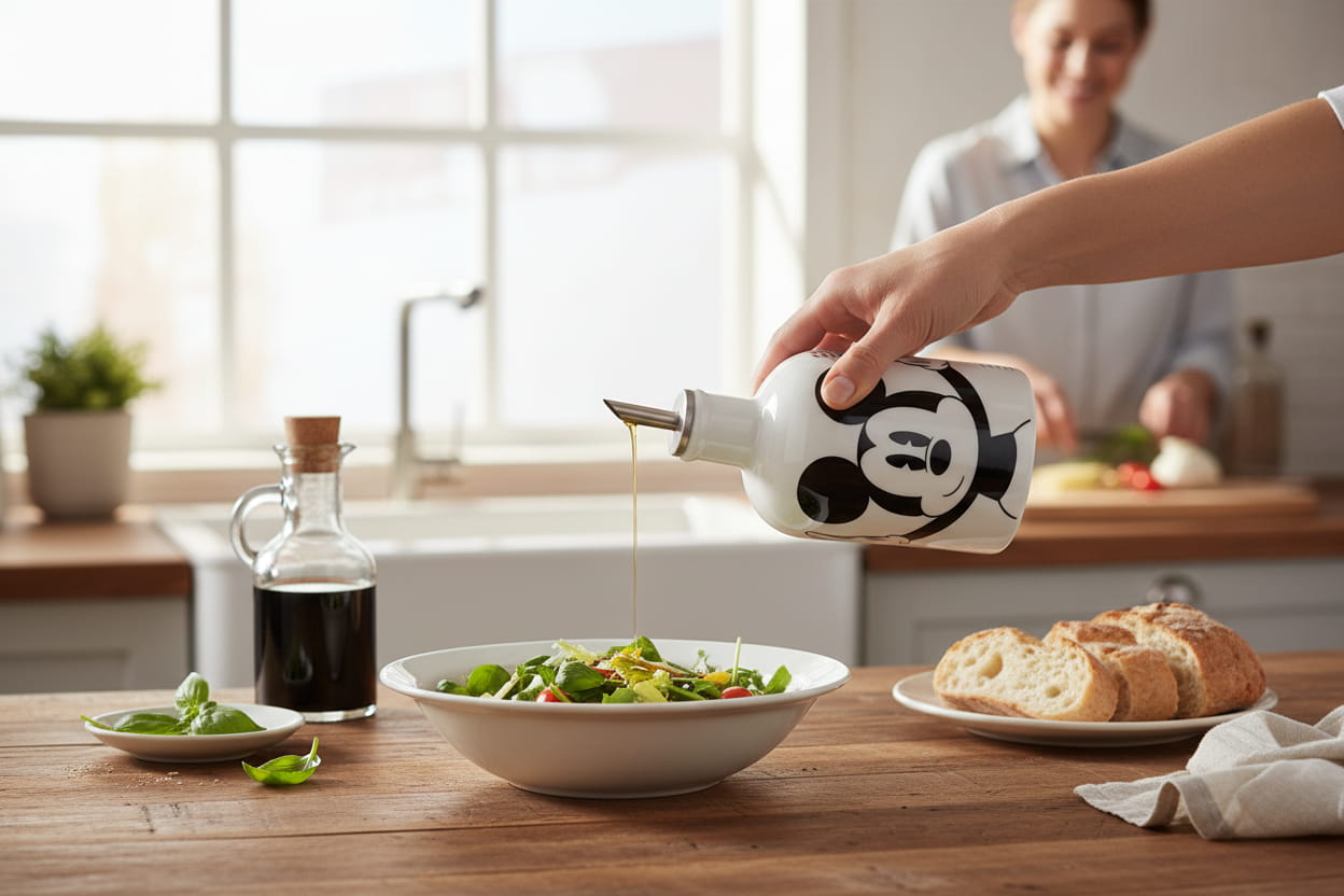 Gilde Disney Porzellan Essig- / Ölspender 430 ml "Mickey - Enjoy"