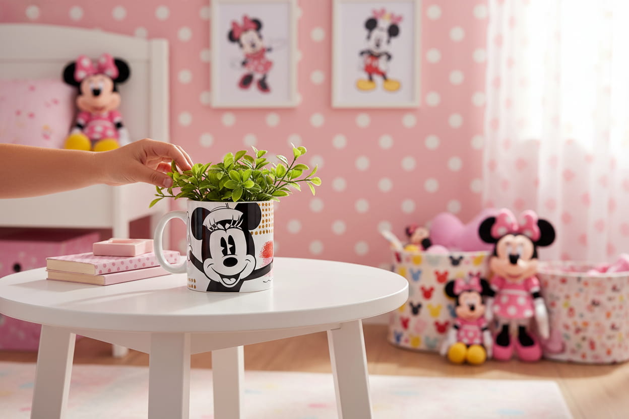 Disney Gilde Porzellan Übertopf / Pflanztopf Minnie
