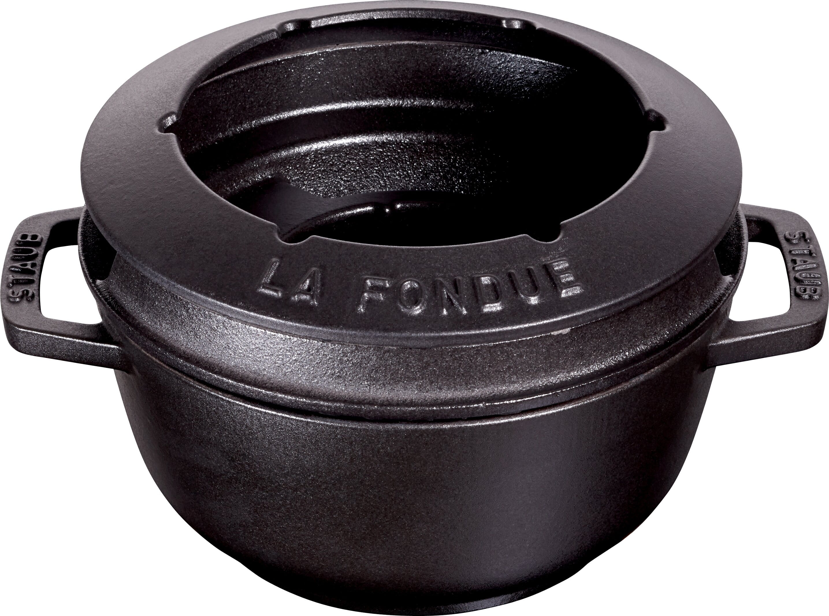 Staub Specialities Fondue Set, 18cm, schwarz innen glänzend