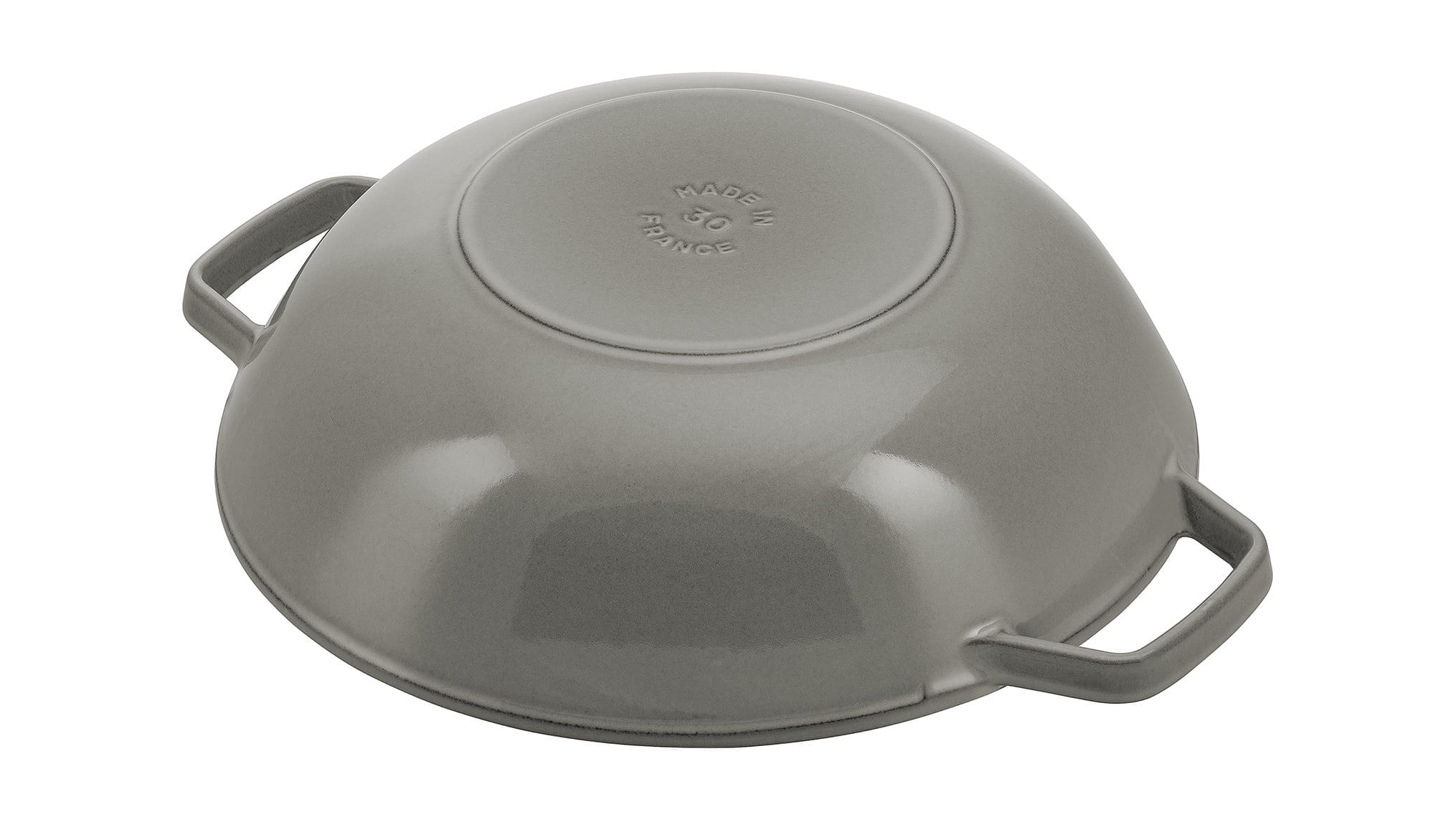 Staub Spezialitäten Wok mit Glasdeckel, 30 cm, Grau