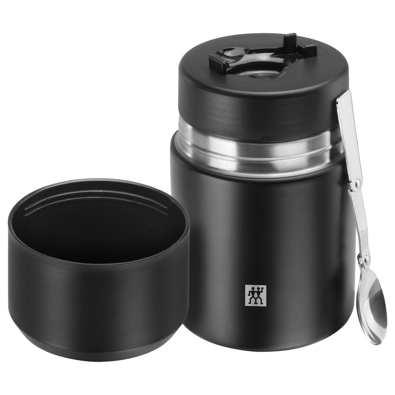 Zwilling Thermo Food Jar 700 ml matt-schwarz, löffel2