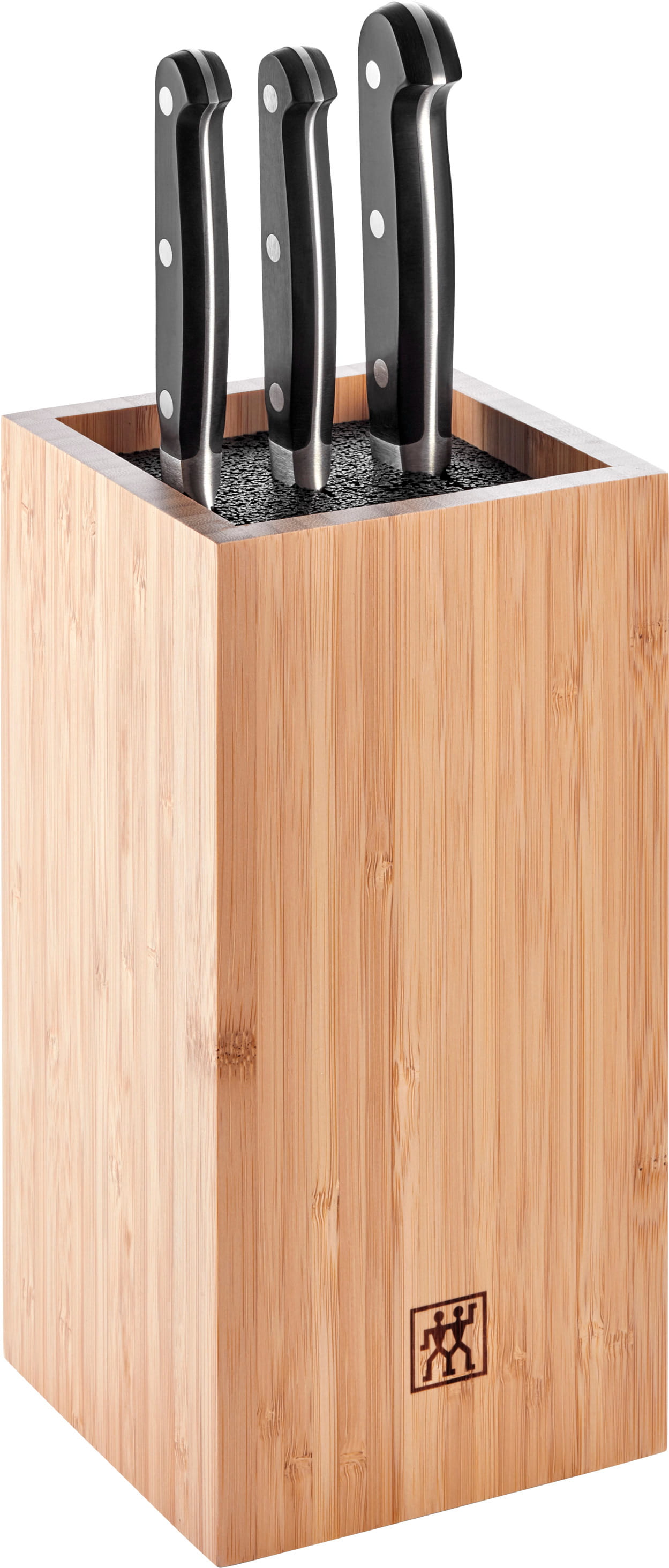 Zwilling Messerblock, leer mit Steckplätzen, Bambus, Braun