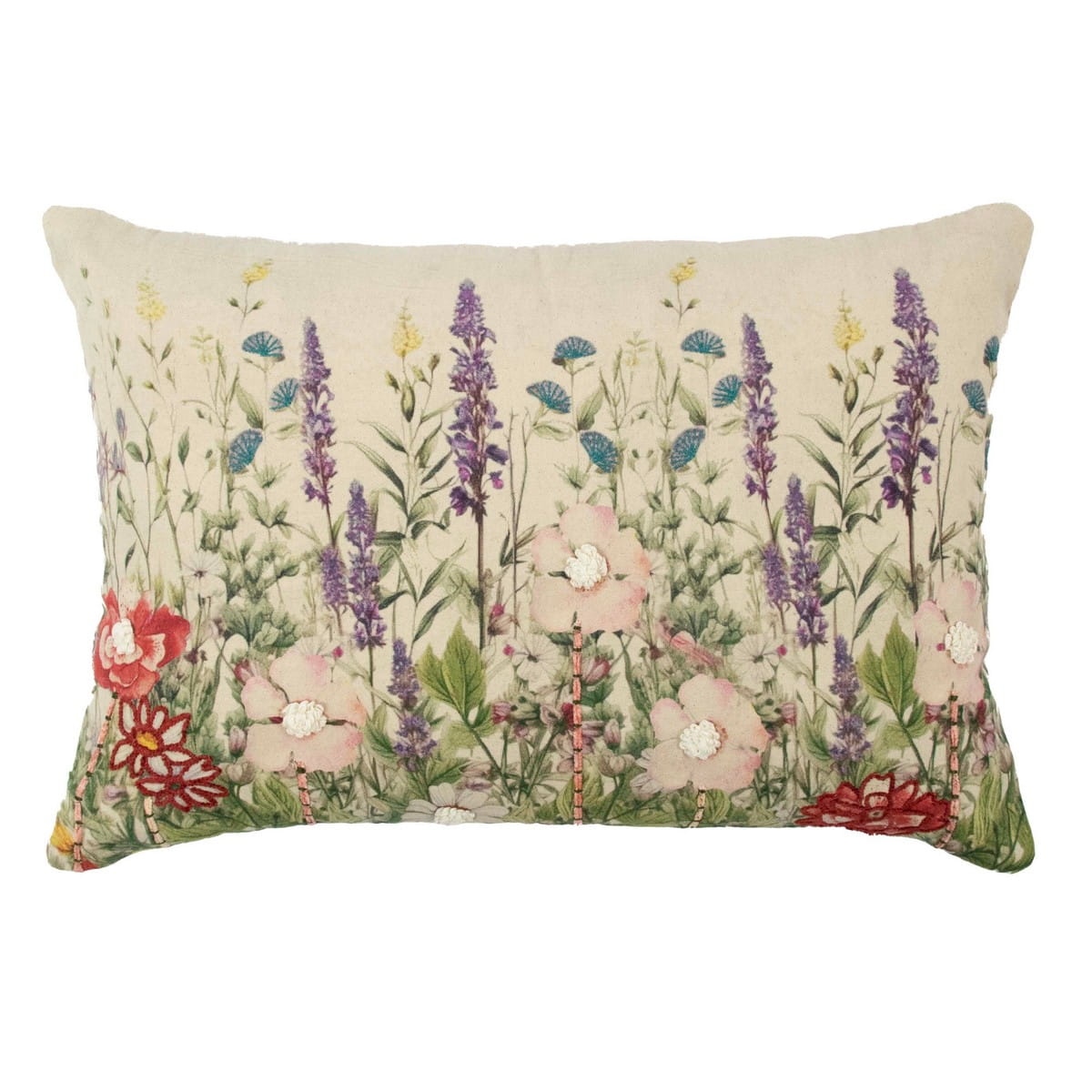 Mars & More Kissen Wildblumen Rittersporn 40 x 60 cm