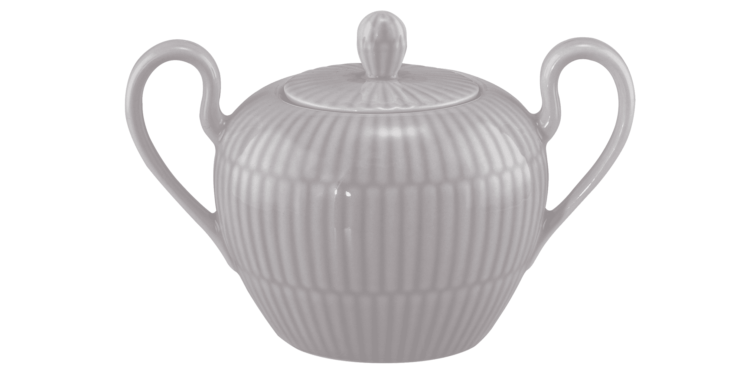 Seltmann Porzellan Amina Silbergrau Zuckerdose mit Griffen 0,23 l