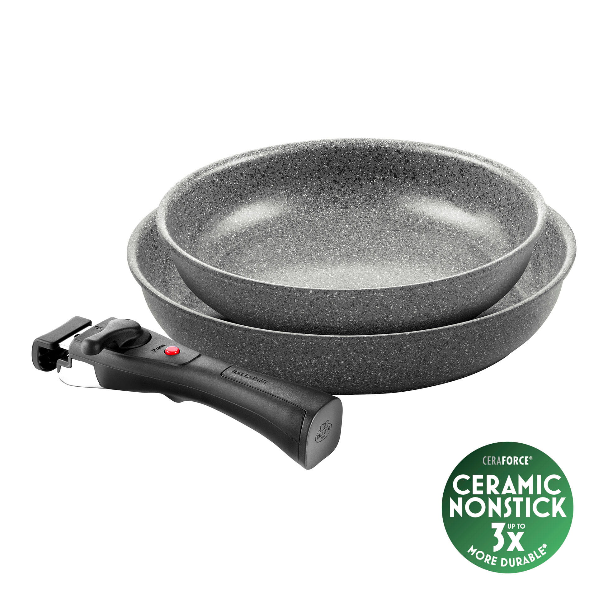 Ballarini Torre Bratpfannenset 3-tlg., rund, Aluminium, Keramische Antihaftbeschichtung