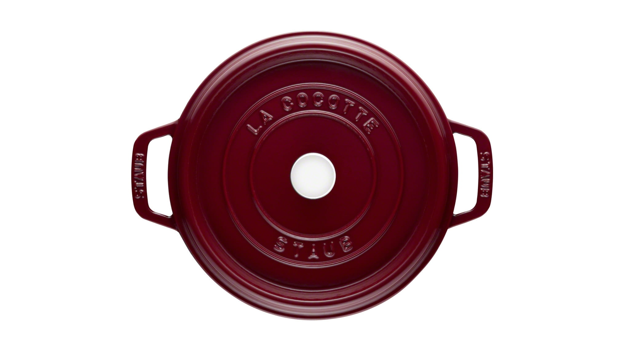 Staub Cocotte Bräter Gusseisen rund 28cm Bordeaux