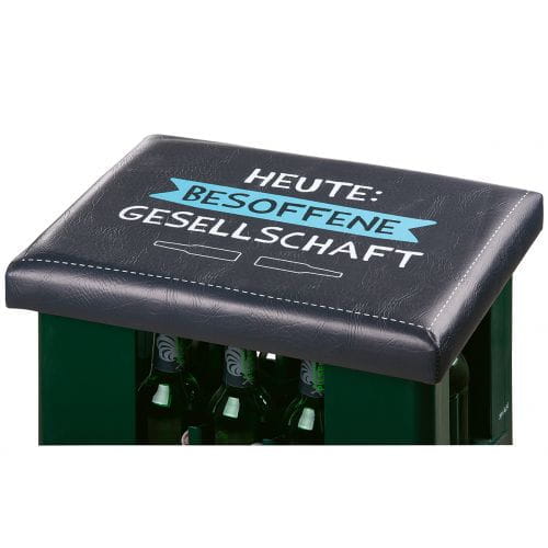 Gilde Sitzpolster für Getränke-/Bierkiste "Besoffene Gesellschaft" 34 x 44 cm