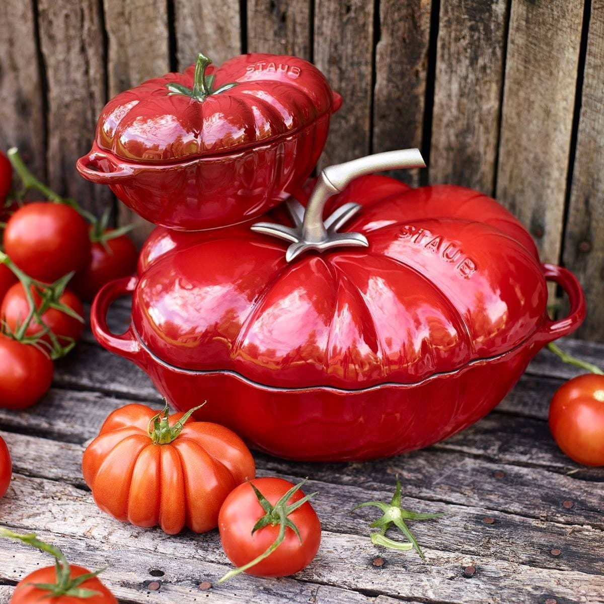 Staub France Cocotte  / Bräter Tomate 25 cm