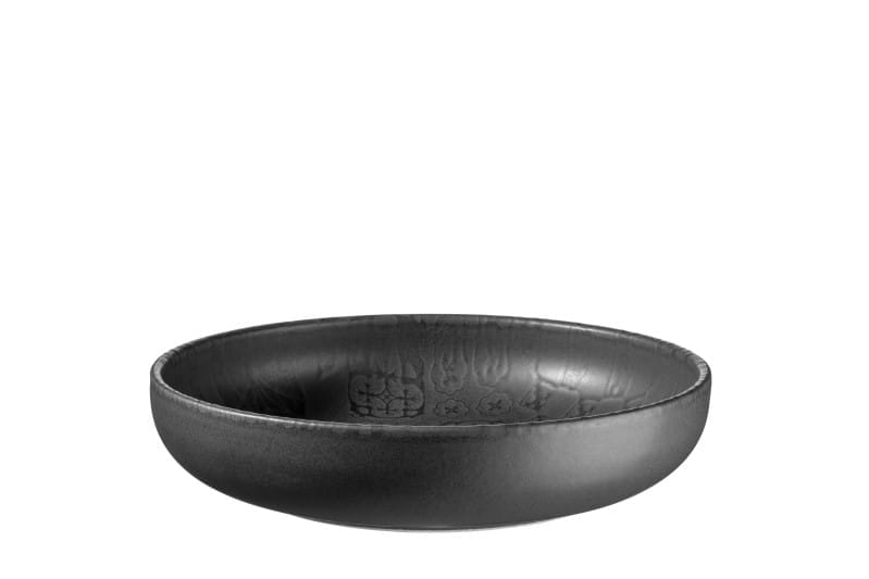 Mäser Steinzeug Tiles Schwarz Teller tief 22 cm UNO