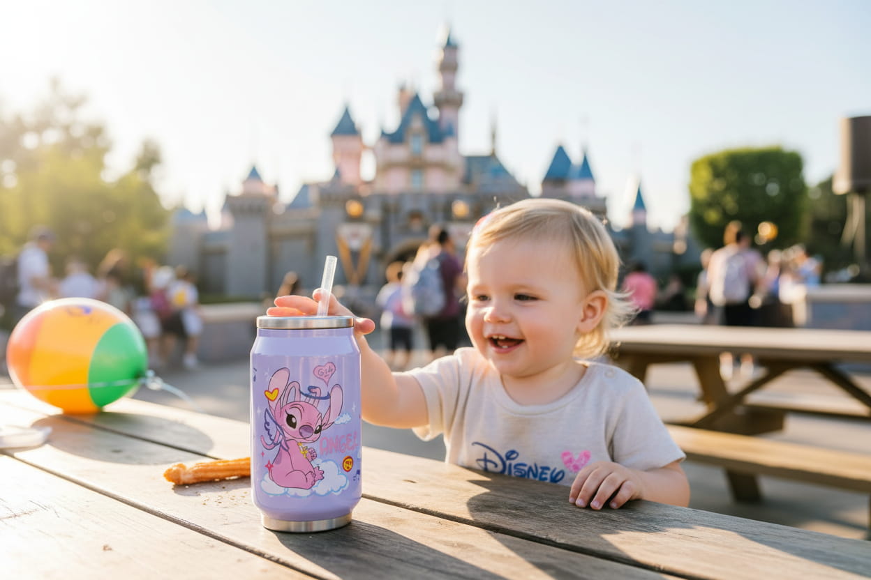 Gilde Disney Edelstahl Thermosflasche / Getränkedose "Stitch Angel"