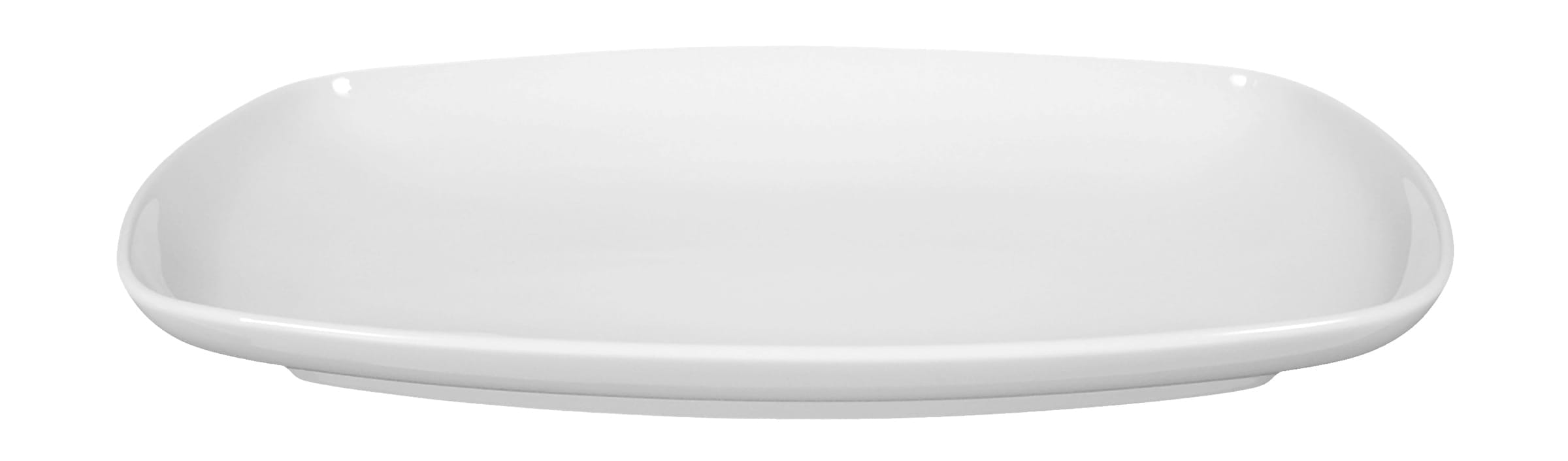 Seltmann Porzellan Lido Weiß uni Servierplatte eckig 25 x 16,5 cm