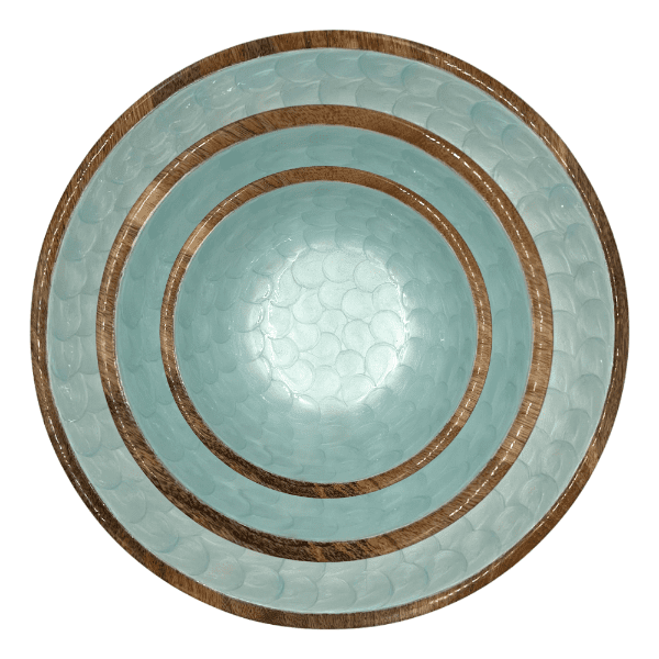 byRoom Mangoholz Schüssel Aqua Pearl 18 cm 