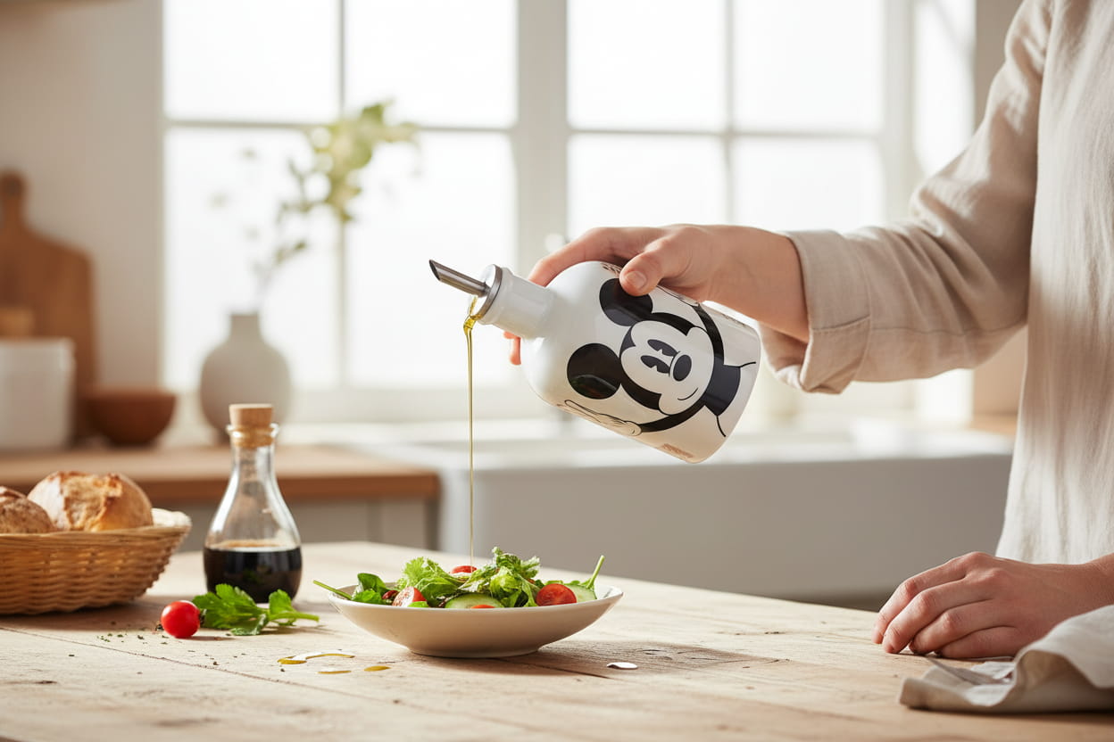 Gilde Disney Porzellan Essig- / Ölspender 430 ml "Mickey - Enjoy"