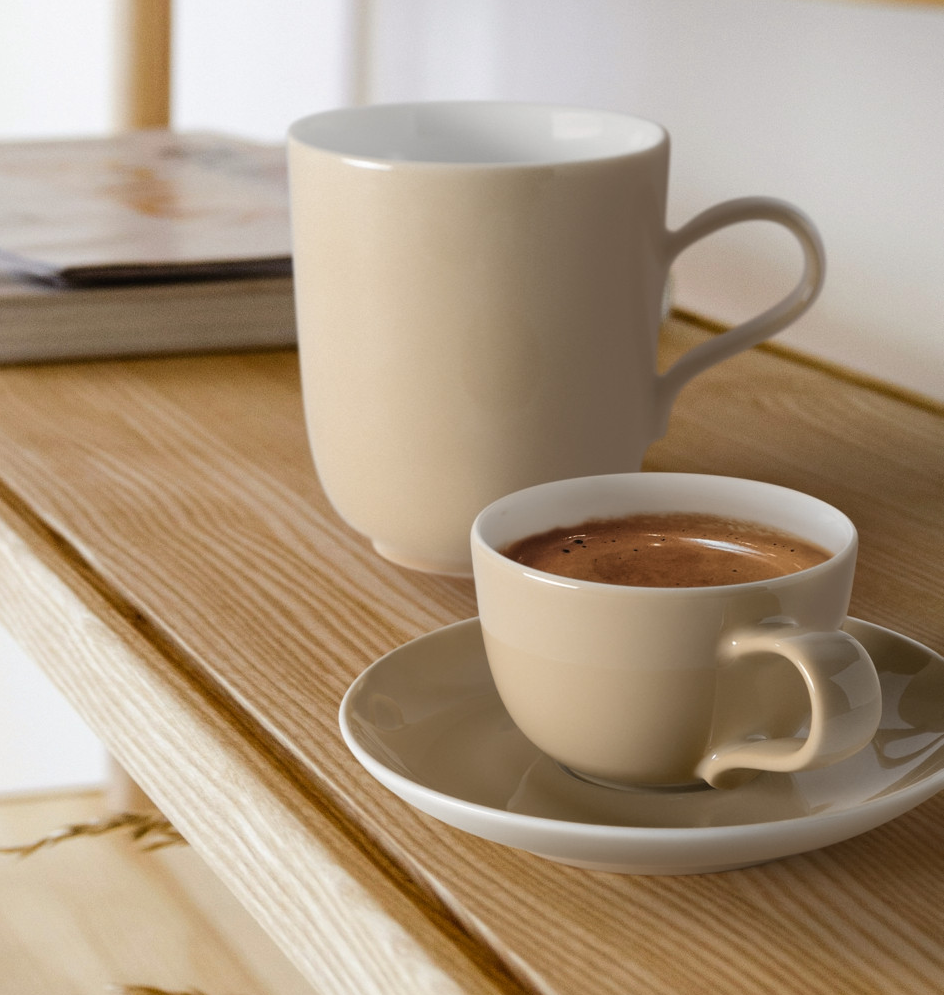 Seltmann Porzellan Liberty dusty beige Kaffeeobertasse 0,26 l