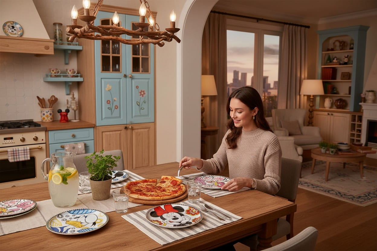 Gilde Disney Porzellan Pizzateller forever & ever - Ø 31 cm Lifestylefoto