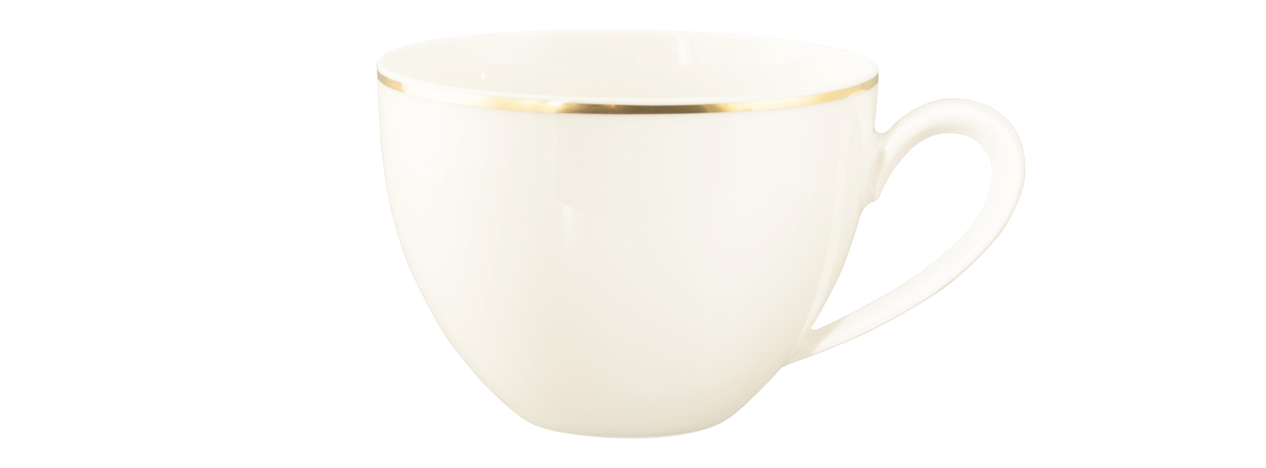 Seltmann Porzellan Savona Oro Milchkaffeetasse freigestellt