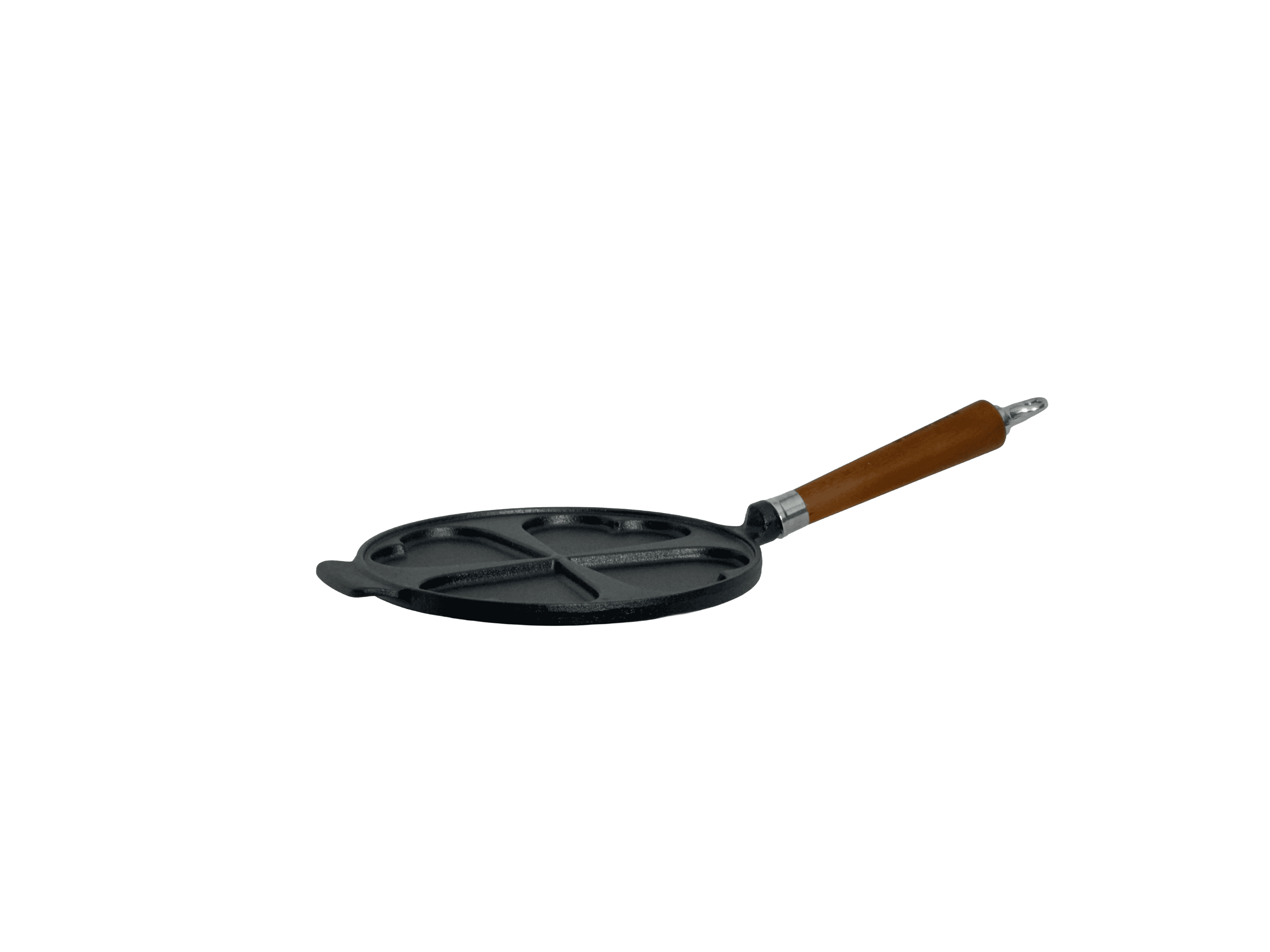 Ronneby Bruk Maestro Herzpfannkuchen-Pfanne, 24 cm mit braunem Buchenholzgriff