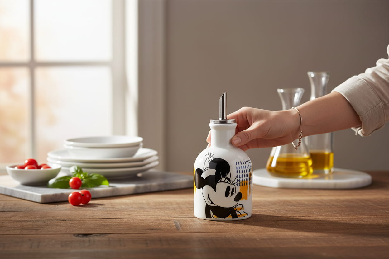 Gilde Disney Porzellan Essig- / Ölspender 230 ml "Minnie - Enjoy"