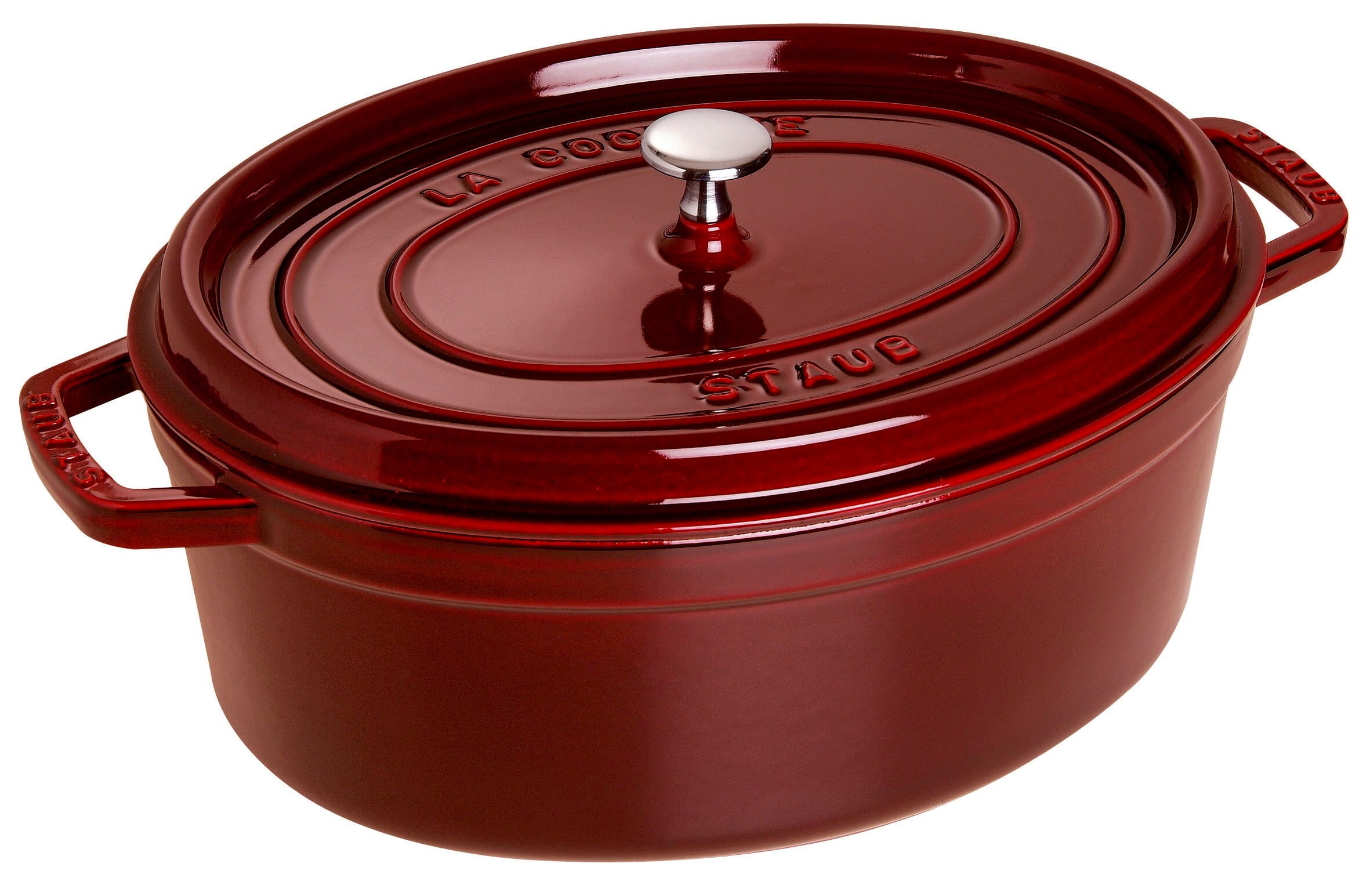 Staub Cocotte Bräter Gusseisen oval 23 cm Grenadine