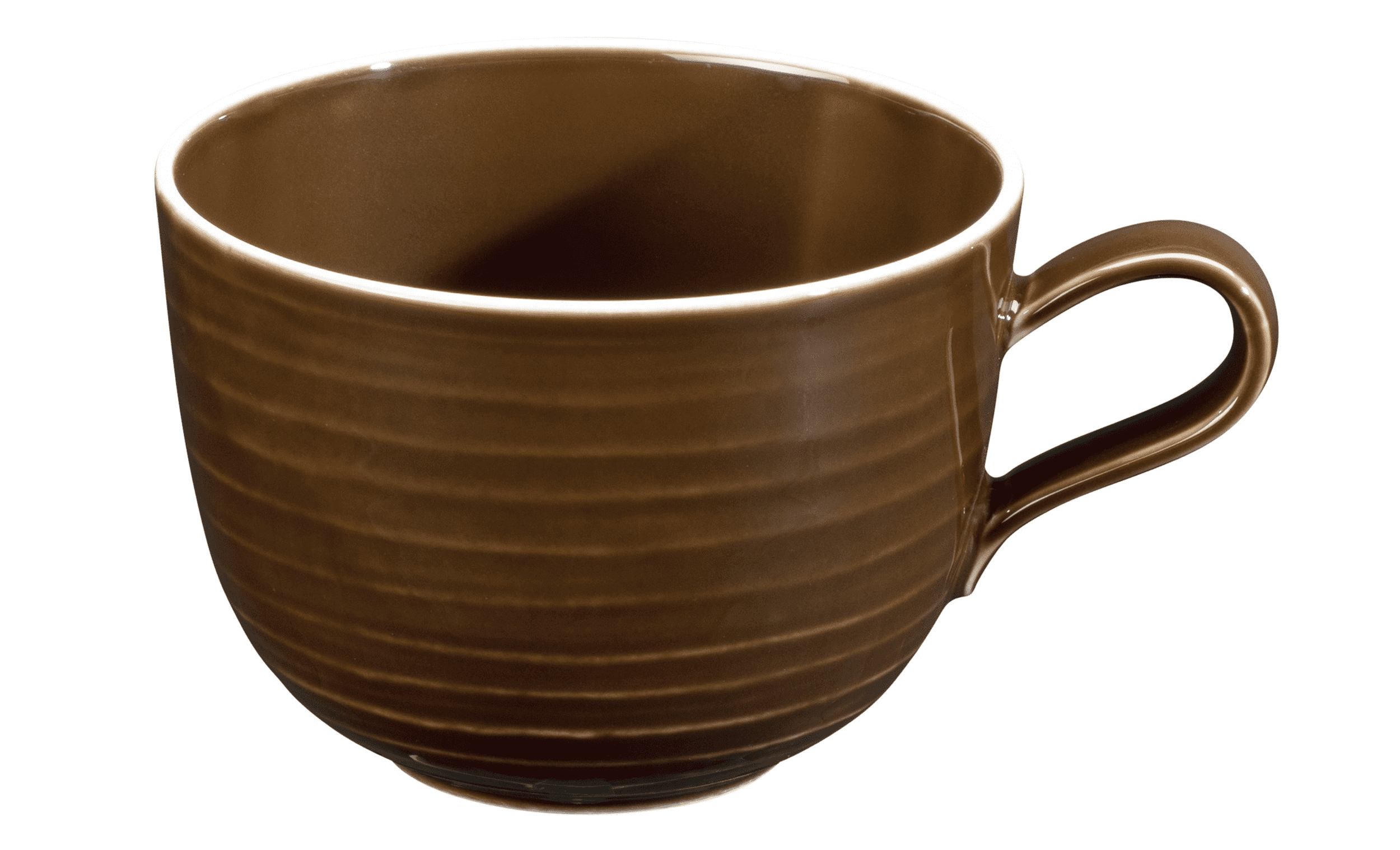 Seltmann Porzellan Terra Erdbraun Milchkaffeeobertasse 0,38 l