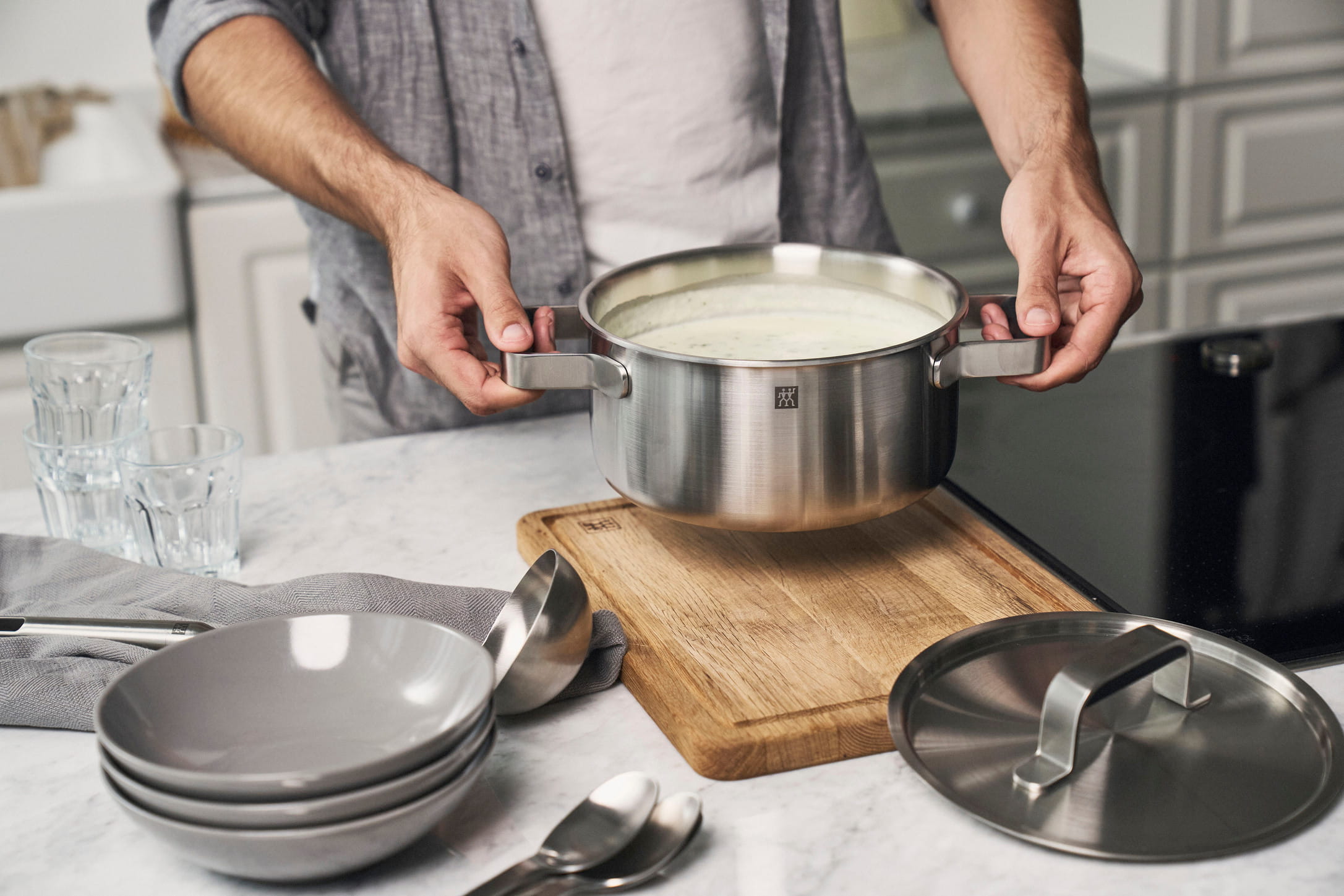 Zwilling Pure Kochgeschirrset, 5-tlg, Edelstahl, Silber