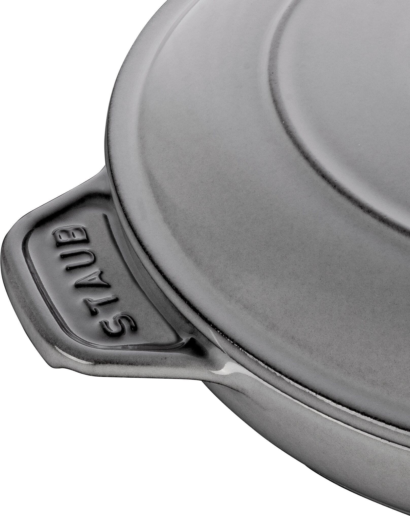 Staub Auflaufform, rund, grau, 20 cm