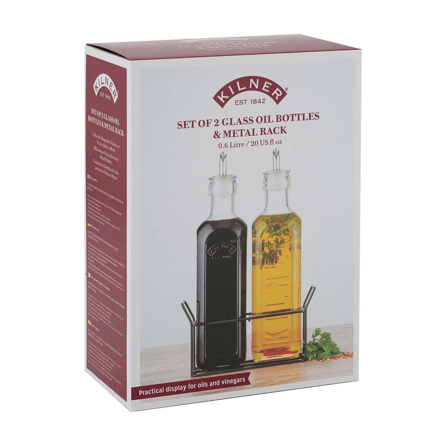 Kilner Öl und Essigflaschen Set, 600 ml, verpackung