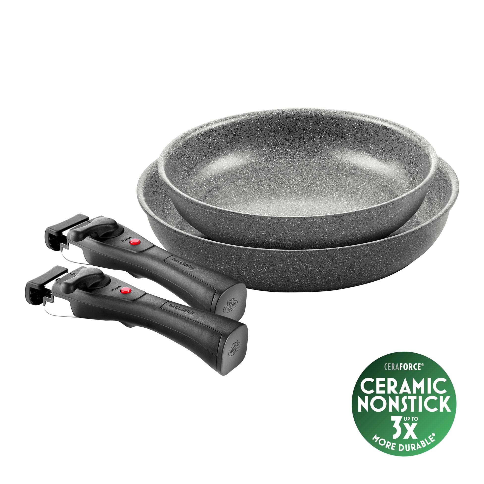 Ballarini Torre Bratpfannenset 4-tlg., rund, Aluminium, Keramische Antihaftbeschichtung