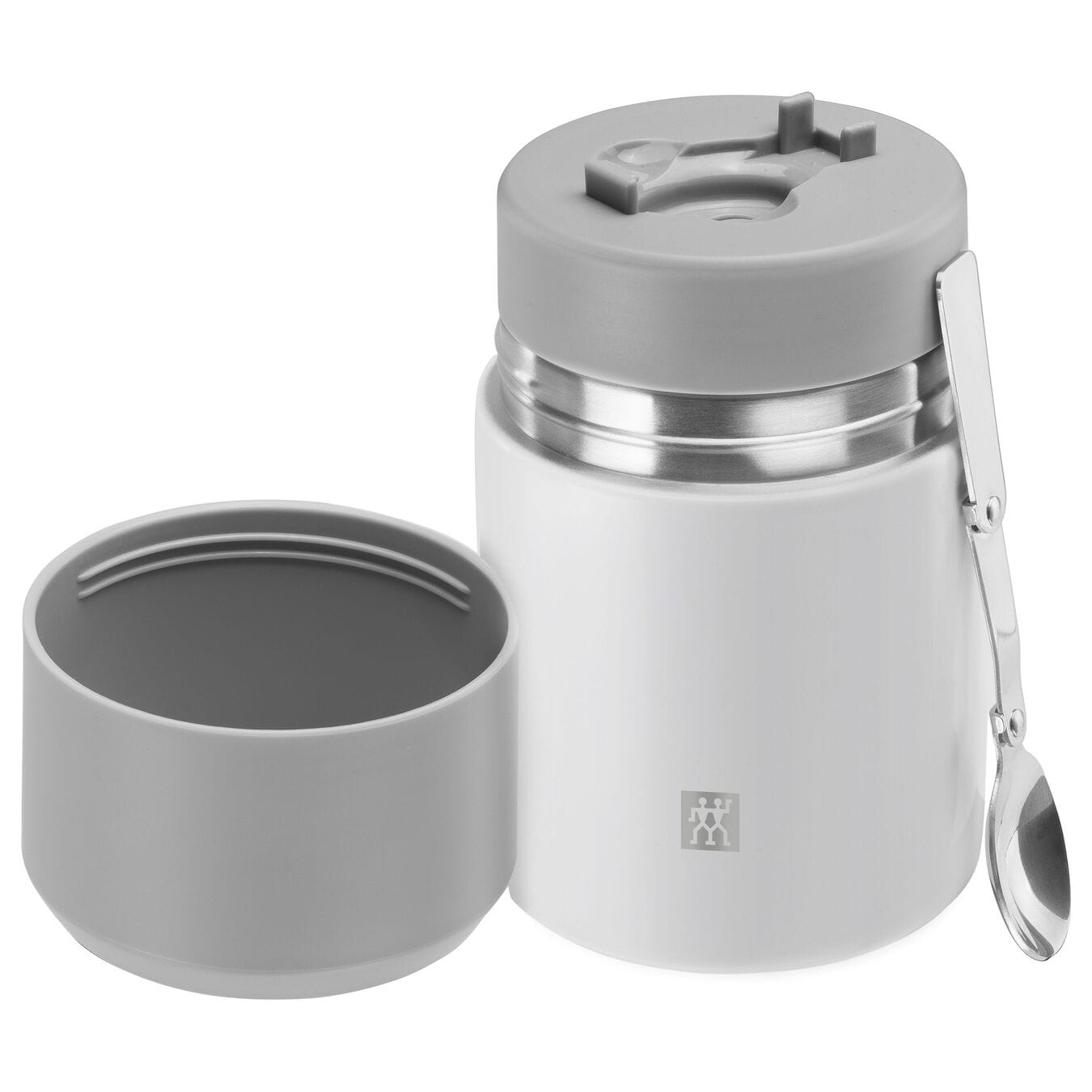 Zwilling Thermo Food Jar 700 ml silber-weiß, löffel2