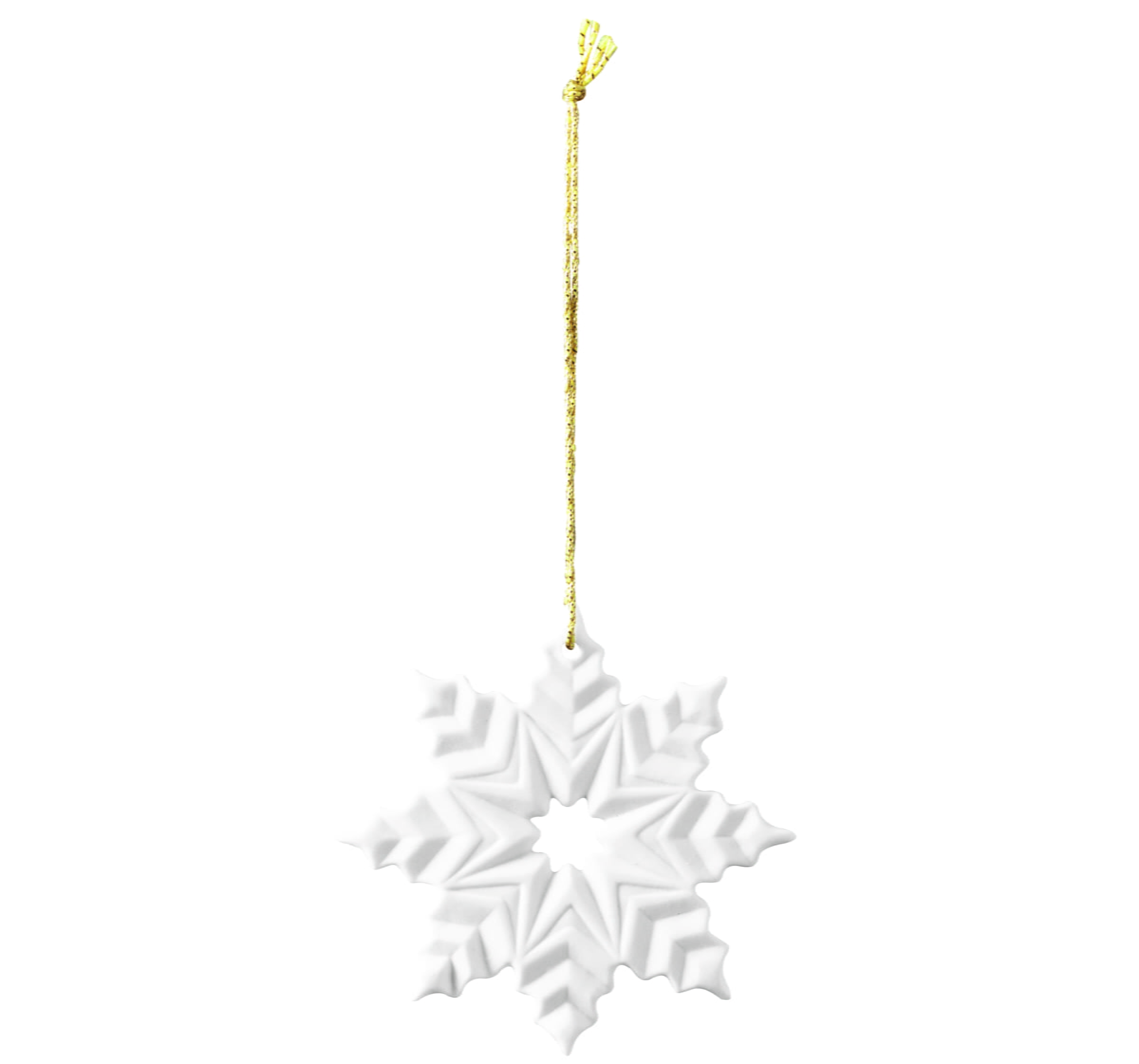 Seltmann Porzellan Weihnachtsanhänger "Schneekristall" Ø 7,5 cm, Weiß