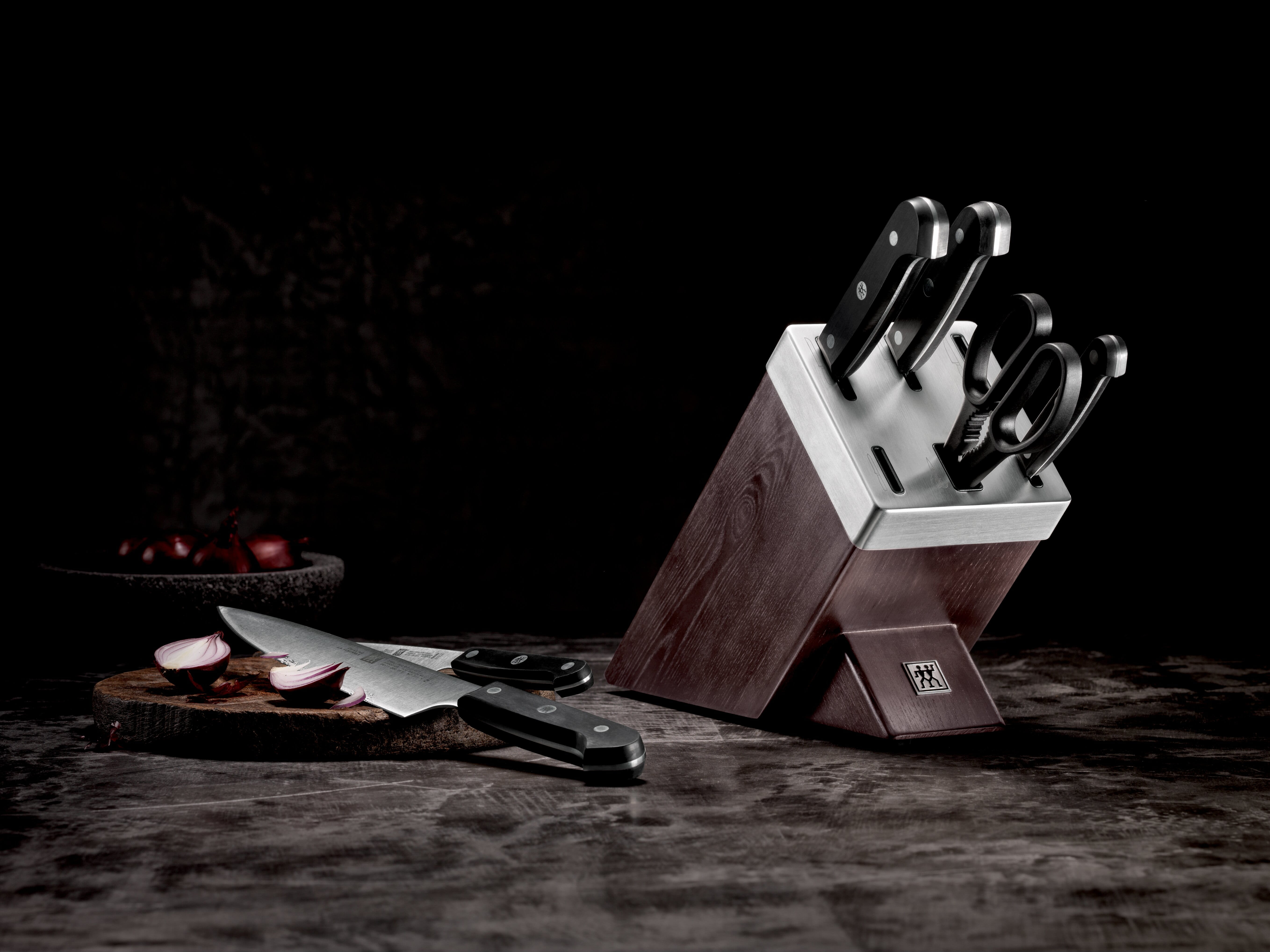 Zwilling Gourmet Selbstschärfender Messerblock 7-tlg.mit KIS Technologie; Braun